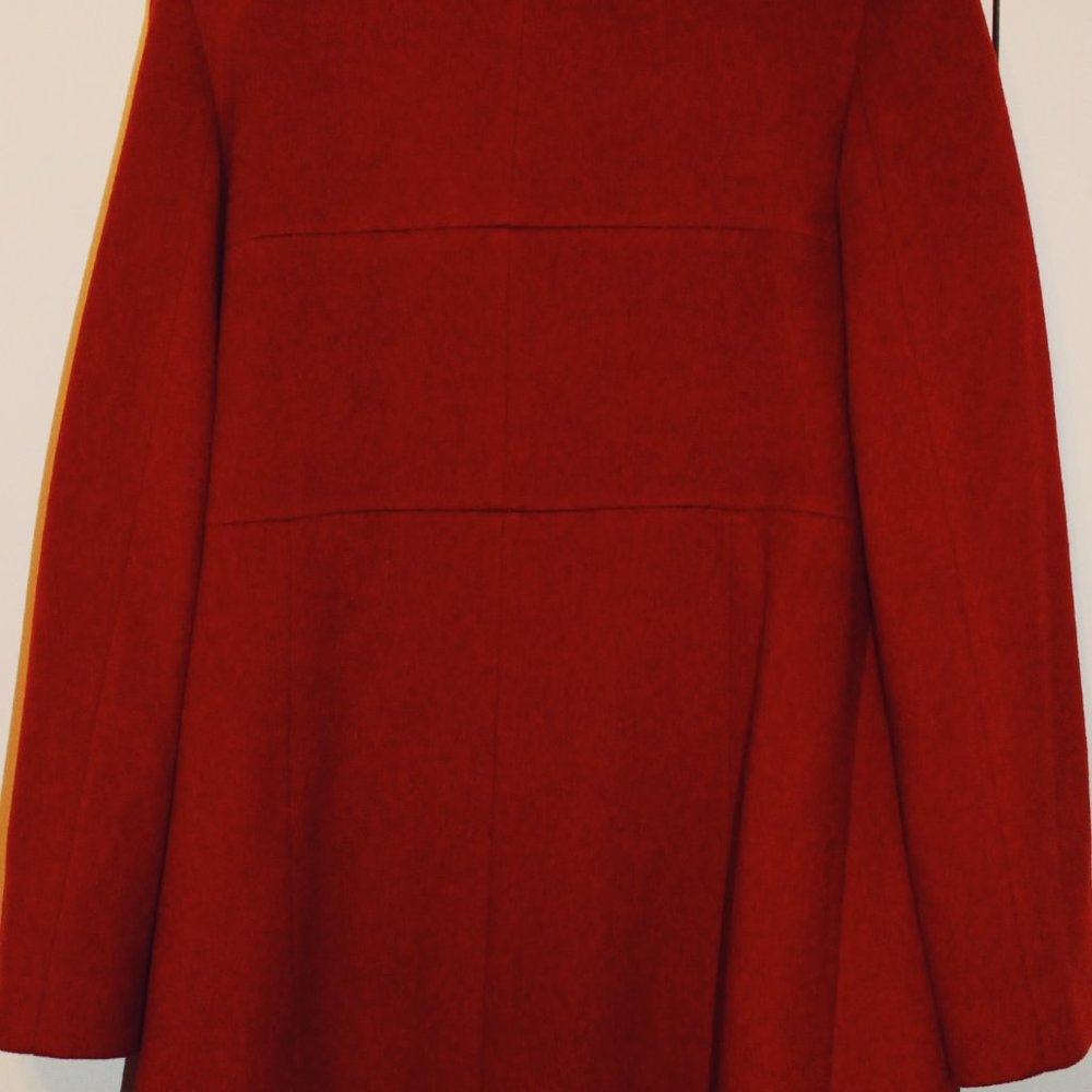 Tahari Red Wool 3/4 Trench Coat - Picture 4 of 7